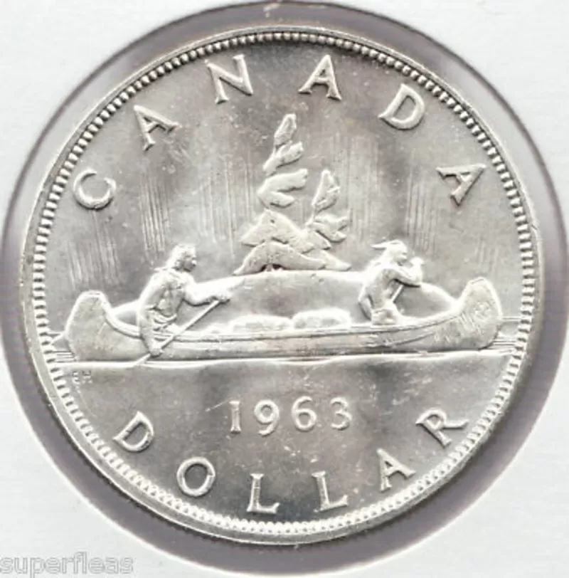 1963 Canadian Silver Dollar $1  Beautiful Coin 2