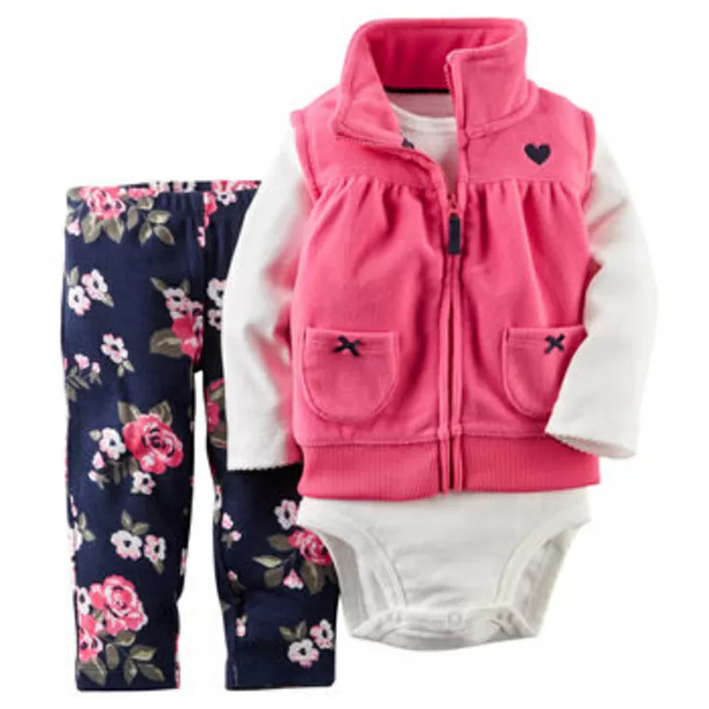  флисовые и коттоновые комплекты Carters девочкам 8