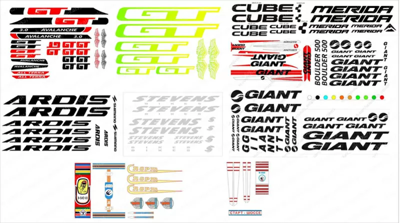 Наклейки стикеры декали на велосипедные амортизаторы вилки обода рамы 3